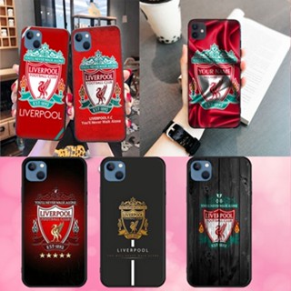 เคสโทรศัพท์มือถือแบบนิ่ม ลายโลโก้ Liverpool สีดํา สําหรับ iPhone 13 13 Pro 13 Mini 13 Pro Max 14 14Plus 14Pro 14Pro Max