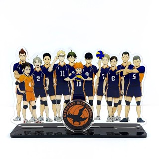 โมเดลฟิกเกอร์อะคริลิค Haikyuu karasuno school Hinata kageyama Tsukishima Sugawara ของเล่นสําหรับเด็ก