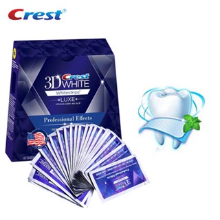 Crest แถบฟอกสีฟัน 3D LUXE 5 10 20 ถุง