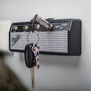 Fender Blues Music Key Storage Jack Rack Key Holder กีตาร์ติดผนังพวงกุญแจเครื่องขยายเสียงวินเทจตกแต่งบ้านของขวัญ