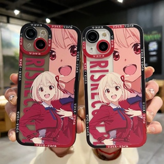 เคสโทรศัพท์มือถือแบบใส กันกระแทก กันรอยกล้อง ลายอนิเมะ Lycoris Recoil สําหรับ iPhone 15 14 13 12 11 Pro Max X Xs XR 8 7Plus