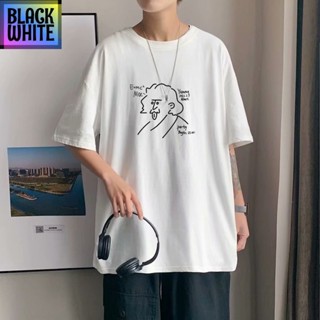 🔥พร้อมส่ง🔥 BWCB -T-Shirt【S-3Xl】เสื้อยืดแขนสั้นคอกลมพิมพ์ลายการ์ตูนอนิเมะสไตล์ฮิปฮอปสําหรับผู้ชาย T-SHIRT unisex oversi