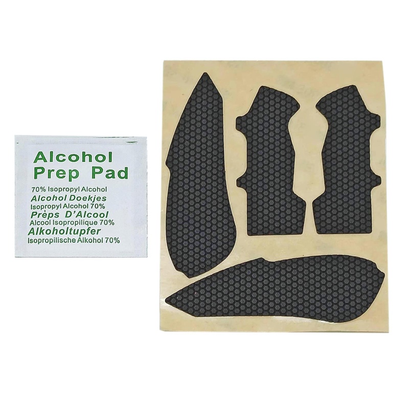 Yml3 DIY เมาส์ผิว 5x5 ซม.เมาส์สเก็ตสติกเกอร์ด้านข้างแผ่นกันเหงื่อ Anti-slip Grip เทปสําหรับ G300 G300S เมาส์