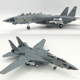 พร้อมส่ง โมเดลฟิกเกอร์ทรัมเปเตอร์ 37192 US Navy F-14D Tomcat Fighter VF-213 Black Lion F14 1/72