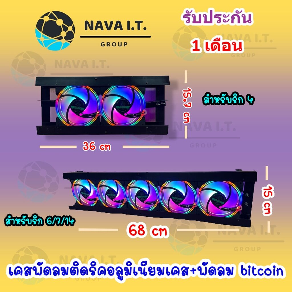 ⚡️กรุงเทพฯด่วน1ชั่วโมง⚡️ เคสพัดลมติดริคอลูมิเนียม เคส +พัดลม BITCOIN รับประกัน 1เดือน