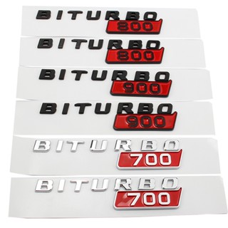 สติกเกอร์ตราสัญลักษณ์ BITURBO 700 800 900 อุปกรณ์เสริม สําหรับตกแต่งบังโคลนด้านข้าง Benz Brabus 700 800 900