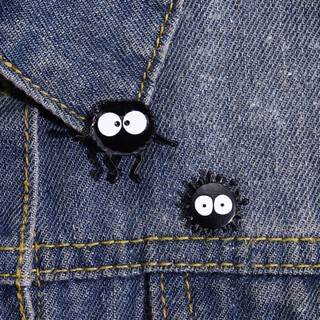 เข็มกลัด รูปการ์ตูน Spirited Away Small Coal Ball Lapel Pin น่ารัก เครื่องประดับ สําหรับคู่รัก และนักเรียน