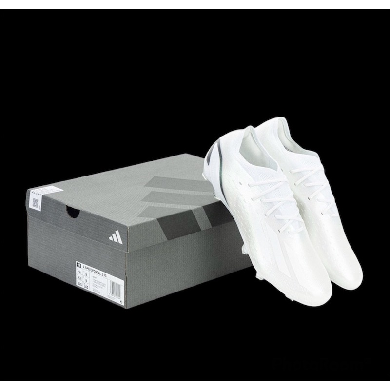 รองเท้าสตั๊ด Adidas X Speed Portal.1 ตัวท็อป WhiteOut/BlackOut ขาวล้วน/ดำล้วน