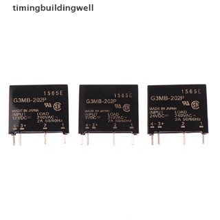 Twth โมดูลรีเลย์ตัวต้านทานโซลิดสเตท 5V 12V 24V DC-AC G3MB-202P-5VDC PCB SSR AC 240V 2A QDD 1 ชิ้น