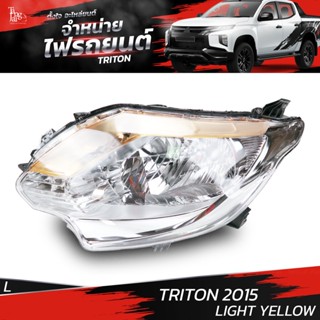 ไฟหน้ารถยนต์ MITSUBISHI TRITON 2015 LIGHT YELLOW ข้างซ้าย L (เสื้อเปล่า)