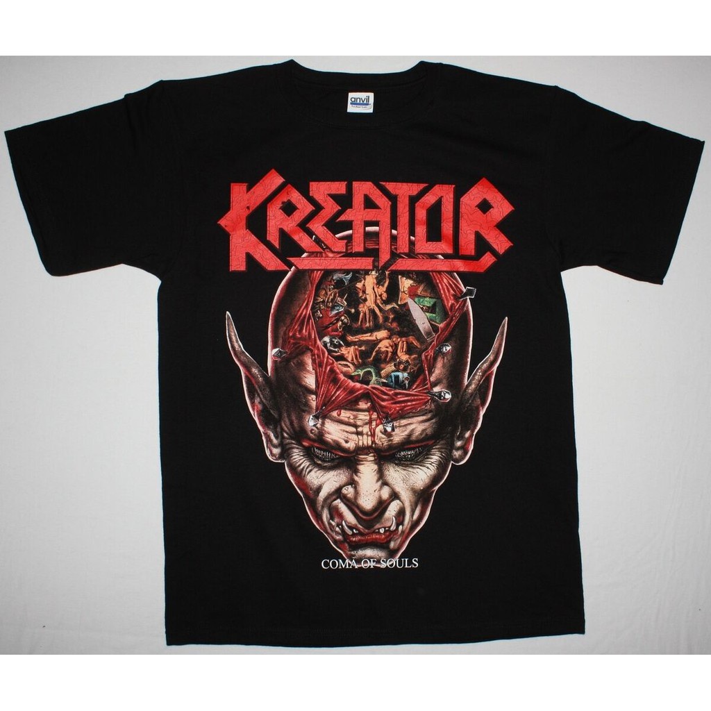 Lint9 [พร้อมส่ง] เสื้อยืดผ้าฝ้าย 100% พิมพ์ลาย Kreator Coma Of Souls'90 Thrash Sodom Destruction Dea