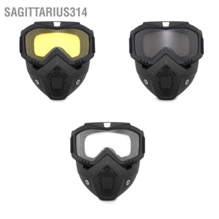 Sagittarius314 หมวกกันน็อคมอเตอร์ไซค์ Goggle พร้อม Face Shield แว่นตาป้องกันดวงตา Windproof สำหรับขี่กลางแจ้ง