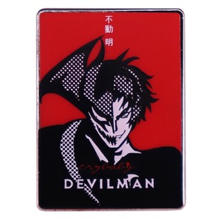 เข็มกลัด รูปการ์ตูนอนิเมะ Devilman Crybaby Akira Fudo สําหรับตกแต่งกระเป๋าเป้สะพายหลัง