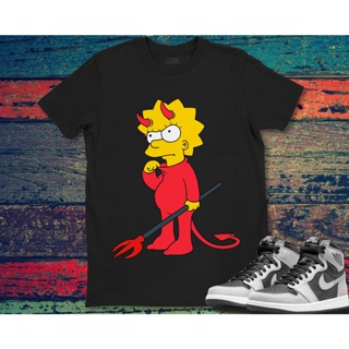 เสื้อยืด พิมพ์ลาย The Simpsons Lisa Devil เหมาะกับของขวัญ สําหรับผู้ชาย_03