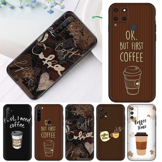 เคสโทรศัพท์มือถือแบบนิ่ม ลายกาแฟ สําหรับ Realme C25 C25Y C25S C35 C30 C30S C31 C33