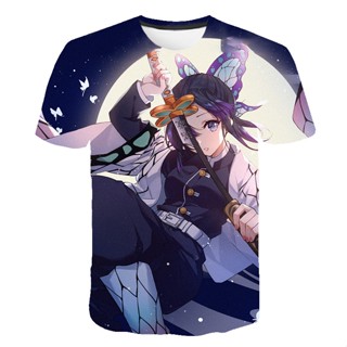 เสื้อยืดแขนสั้น พิมพ์ลายอนิเมะ Demon Slayer Kamado Nezuko น่ารัก แฟชั่นฤดูร้อน สําหรับเด็กผู้ชาย และเด็กผู้หญิง