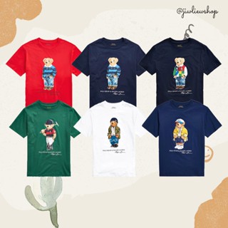 RL POLO bear fashion print unisex short-sleeved T-shirt_07