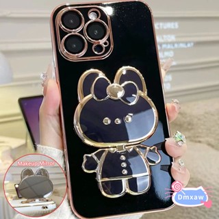 เคสกระจกแต่งหน้า แบบนิ่ม ลายกระต่ายน่ารัก บางพิเศษ สําหรับ Vivo Y20 Y12S Y11S Y20i V11i Y85 V9 V5 Lite