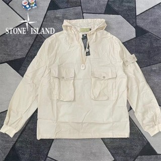 เสื้อแจ็กเก็ตกันลม มีฮู้ด ลาย Stone Island Original Ghost Series สําหรับผู้ชาย และผู้หญิง