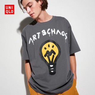 Uniqlo เสื้อยืดแขนสั้น พิมพ์ลาย Trevor Andrew สําหรับผู้ชาย และผู้หญิง (UT) 457252 ยูนิโคล่