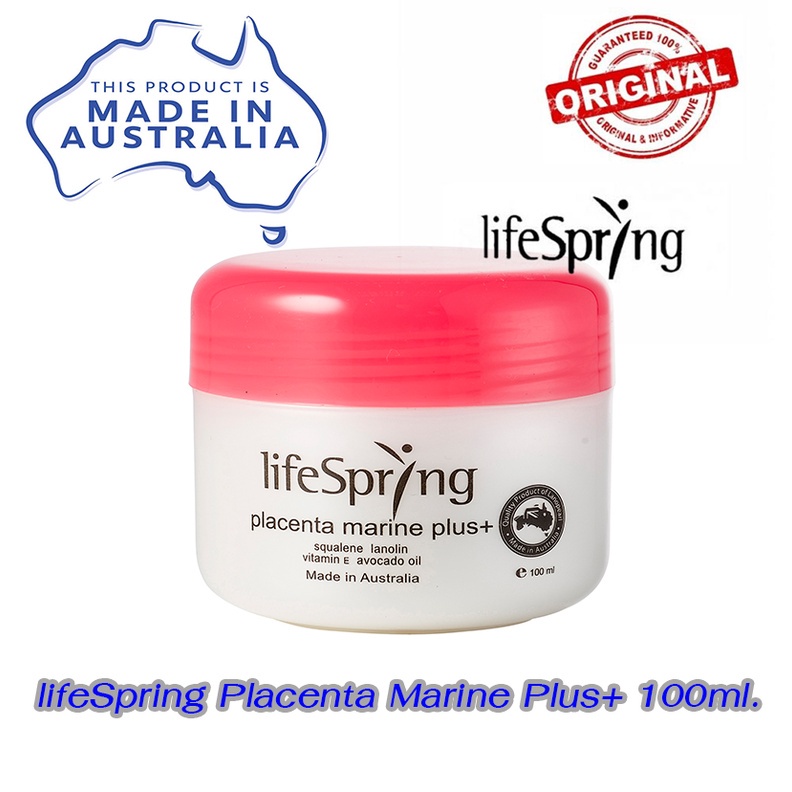 [BB:10/2026]ครีมรกแกะ lifeSpring Placenta Marine Plus+ 100ml./ LifeSpring Collagen Q10 Plus+ 100ml.ออสเตรเลียแท้ 100%