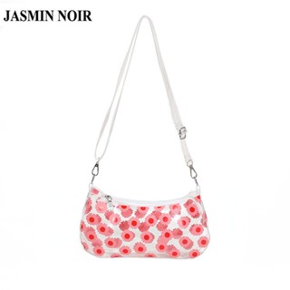 Jasmin NOIR กระเป๋าสะพายไหล่ เนื้อนิ่ม ลายดอกไม้น่ารัก สําหรับผู้หญิง