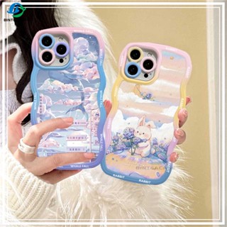 เคสโทรศัพท์มือถือ TPU ลายภาพวาดสีน้ํามัน รูปกระต่าย ปลาวาฬ ขอบโค้ง สําหรับ VIVO Y27 Y02 V25E Y16 Y22 Y35 Y21T Y21S Y33S Y12 Y15 Y17 Y12S Y12A Y15S Y15A Y20S Y91C Y19 Y30 Y50