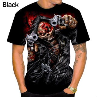 New T-Shirt Short Sleeve Rock Band Five Finger Death Punch 3D T-short Fashion Round Neck Short Sleeve Mens T-Shirt_01