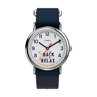 Timex TW2V41900 WEEKENDER SEASONAL นาฬิกาข้อมือUnisex สายผ้า สีน้ำเงิน หน้าปัด 38 มม.