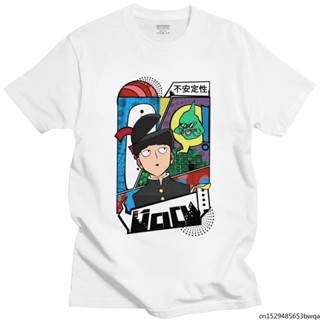 [S-5XL]เสื้อยืดแขนสั้นพิมพ์ลายกราฟฟิก Manga Mob Psycho สําหรับผู้ชาย_08