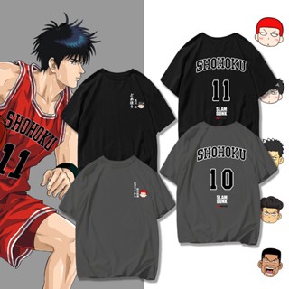 เสื้อยืดแขนสั้น ผ้าฝ้ายแท้ พิมพ์ลาย Slam Dunk Master Xiangbei Wuhu ขนาดใหญ่ สําหรับผู้ชาย_09