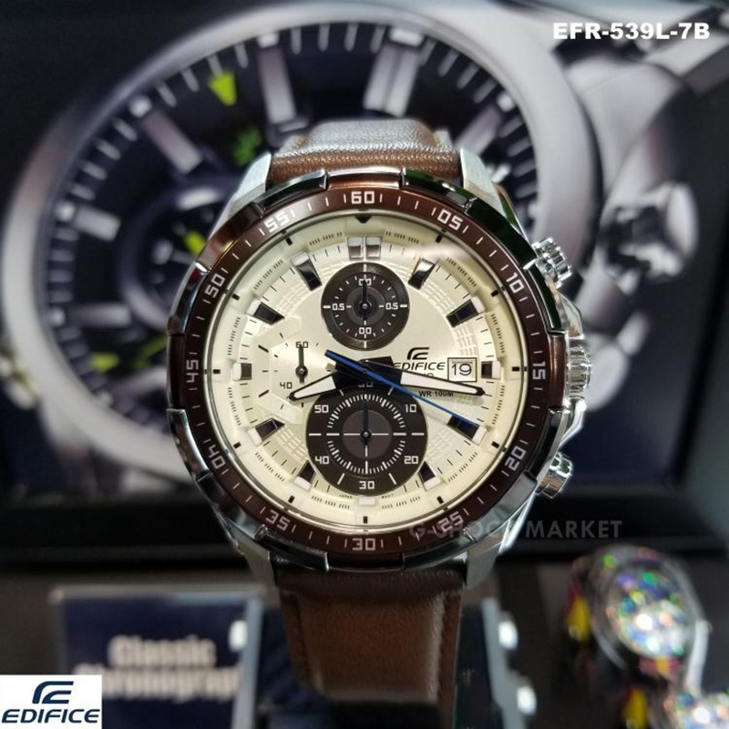 (ของแท้ 100%) นาฬิกา คาสิโอ นาฬิกาคาสิโอ EDIFICE รุ่น EFR-539L-7B  นาฬิกาผู้ชาย กันน้ำ รับประกัน 1 ปี