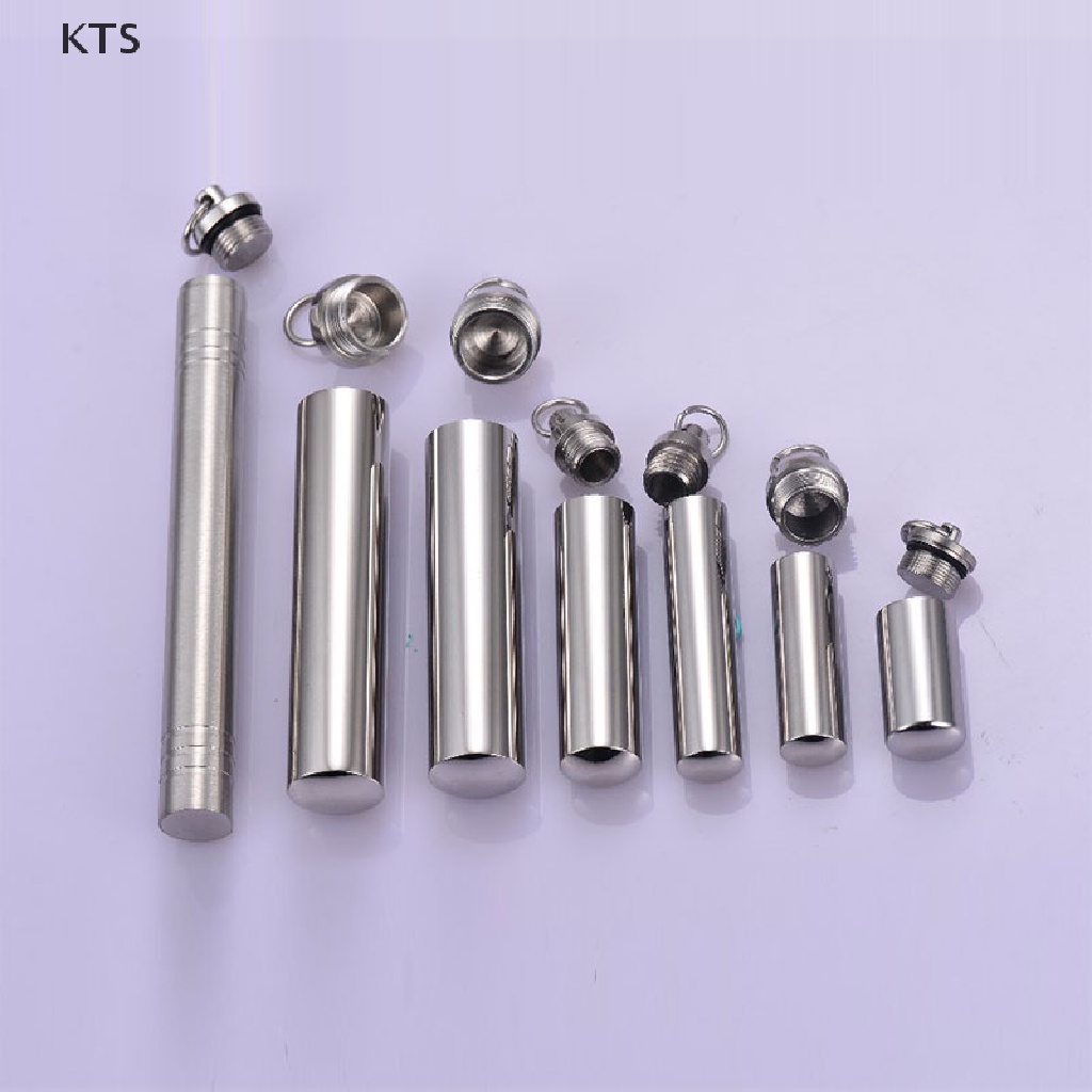 KTS สแตนเลสขวดเครื่องประดับศพหลอดกระบอกเถ้าโกศจี้สร้อยคอ