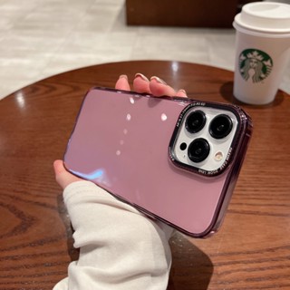 เคสโทรศัพท์อะคริลิคใส แบบนิ่ม กันกระแทก ป้องกันเลนส์กล้อง สําหรับ iPhone 14 Pro Max 14 Pro 13 12 12