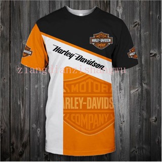 เสื้อยืดแขนสั้น พิมพ์ลาย Harley-davidson Camiseta 3 มิติ สําหรับผู้ชาย