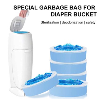  4pcs compatible genie diaper bucket Bin bag thickened 7-layer bag to lock odor