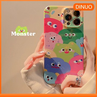 เคสโทรศัพท์มือถือแบบฟิล์มแข็ง ลายลิตเติ้ลมอนสเตอร์ ดินูโอ้ สําหรับ iPhone 14 13pro 11 14pro max 12 XS 8p-III