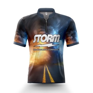 เสื้อโปโล แต่งโบว์ลิ่ง ลาย OverPower STORM