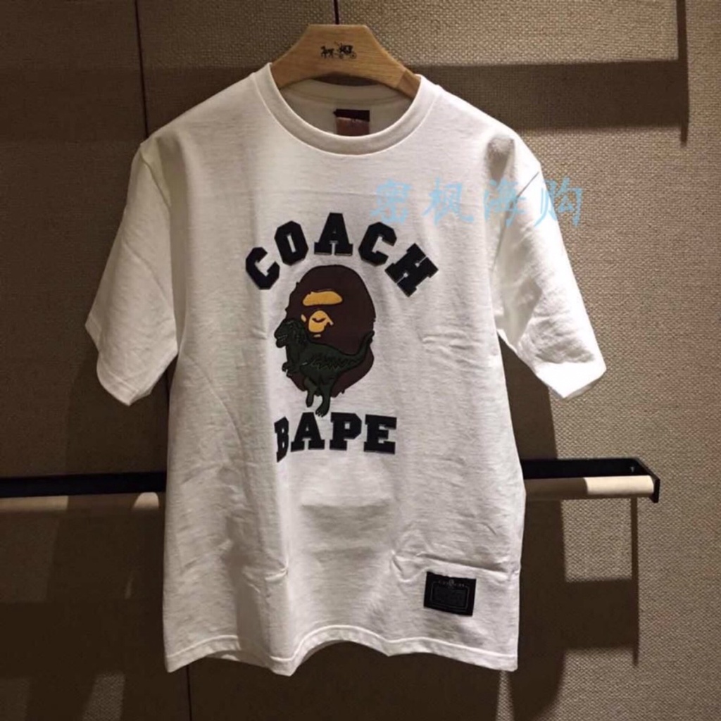 เสื้อยืดแขนสั้น ผ้าฝ้าย พิมพ์ลาย Goach APE สําหรับผู้หญิง และผู้ชาย