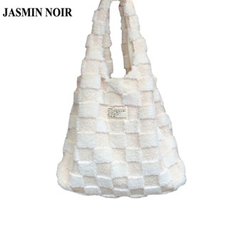 Jasmin NOIR Fur กระเป๋าถือ กระเป๋าสะพายข้าง เรียบง่าย สําหรับผู้หญิง