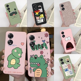 ใหม่ เคสโทรศัพท์มือถือ ซิลิโคนนิ่ม กันกระแทก ลายการ์ตูนไดโนเสาร์ ดอกเดซี่น่ารัก แฟชั่น สําหรับ OPPO A58 A78 5G A58 A78 5G