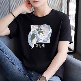 Ghost Slayer T-shirt Joint Surroundings Tanjiro Two-Dimensional Cartoon Anime Short Sleeves_08