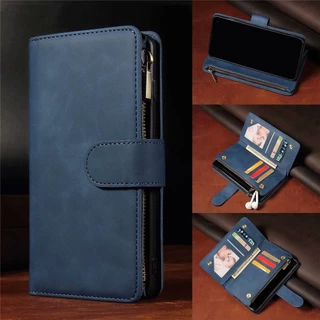 เคสโทรศัพท์มือถือหนัง PU ฝาพับ พร้อมช่องใส่บัตร และขาตั้ง สําหรับ For Samsung Galaxy A57 A37 A07 A17 A56 A36 A26 A16 A06 A15 5G A25 A35 A55 A51 A05 A05s A50 A50s A30s A42 A52 A52s A53 A35 A23 A34 A54