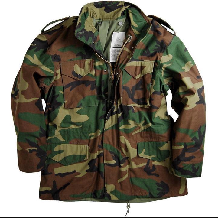 US M65 สไตล์เสื้อผ้าเสื้อแจ็คเก็ตยุทธวิธีผู้ชาย Flight Pilot Hood Coat Airsoftt Field Bomber Jacket