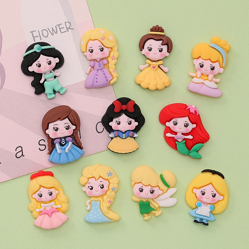กาวเรซิ่น รูปเจ้าหญิงน่ารัก แฮนด์เมด DIY อุปกรณ์เสริม สําหรับตกแต่งผม กิ๊บติดผม โทรศัพท์มือถือ
