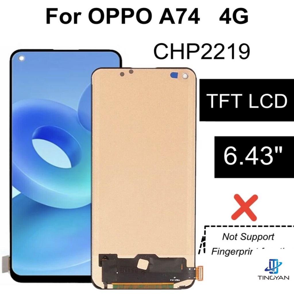 TFT LCD สําหรับ OPPO A94 / A95 / A74 4G จอแสดงผล LCD Touch Screen Digitizer ไม่มีนิ้ว ID สําหรับ OPP