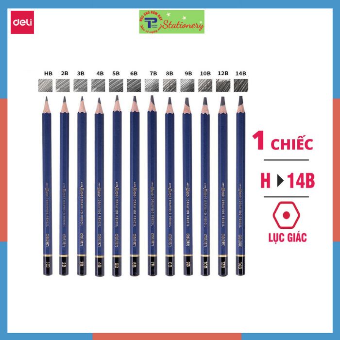 Deli Nuevo S999 ดินสอพรีเมี่ยม-| B, 2B, 3B, 4B, 5B, 6B, 7B, 8B, 9B, 10B, 12B, 14B-Art Pencils