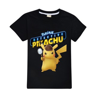 Pokemon T Shirt Funny Kids Girls Clothes White Short Sleeve T-shirt Summer Children Clothing Baby 100% Cotton Tops _07