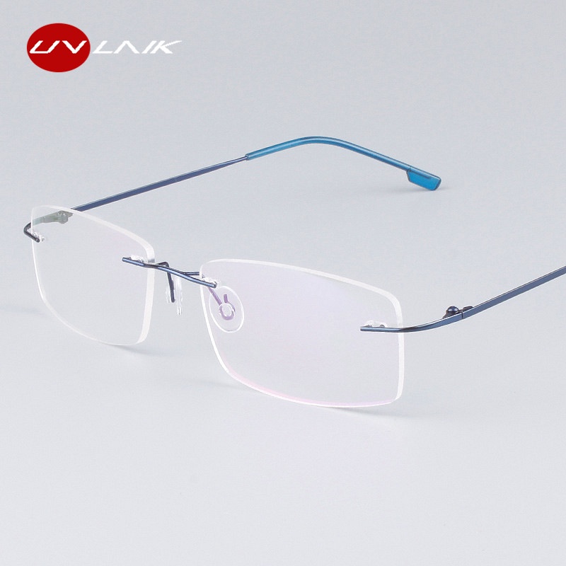 แฟชั่น Frameless Pure Titanium กรอบแว่นตาผู้ชายผู้หญิงไทเทเนียมน้ําหนักเบาเป็นพิเศษเวอร์ชั่นเกาหลีกรอบแว่นตา 6020 ปรับแต่ง