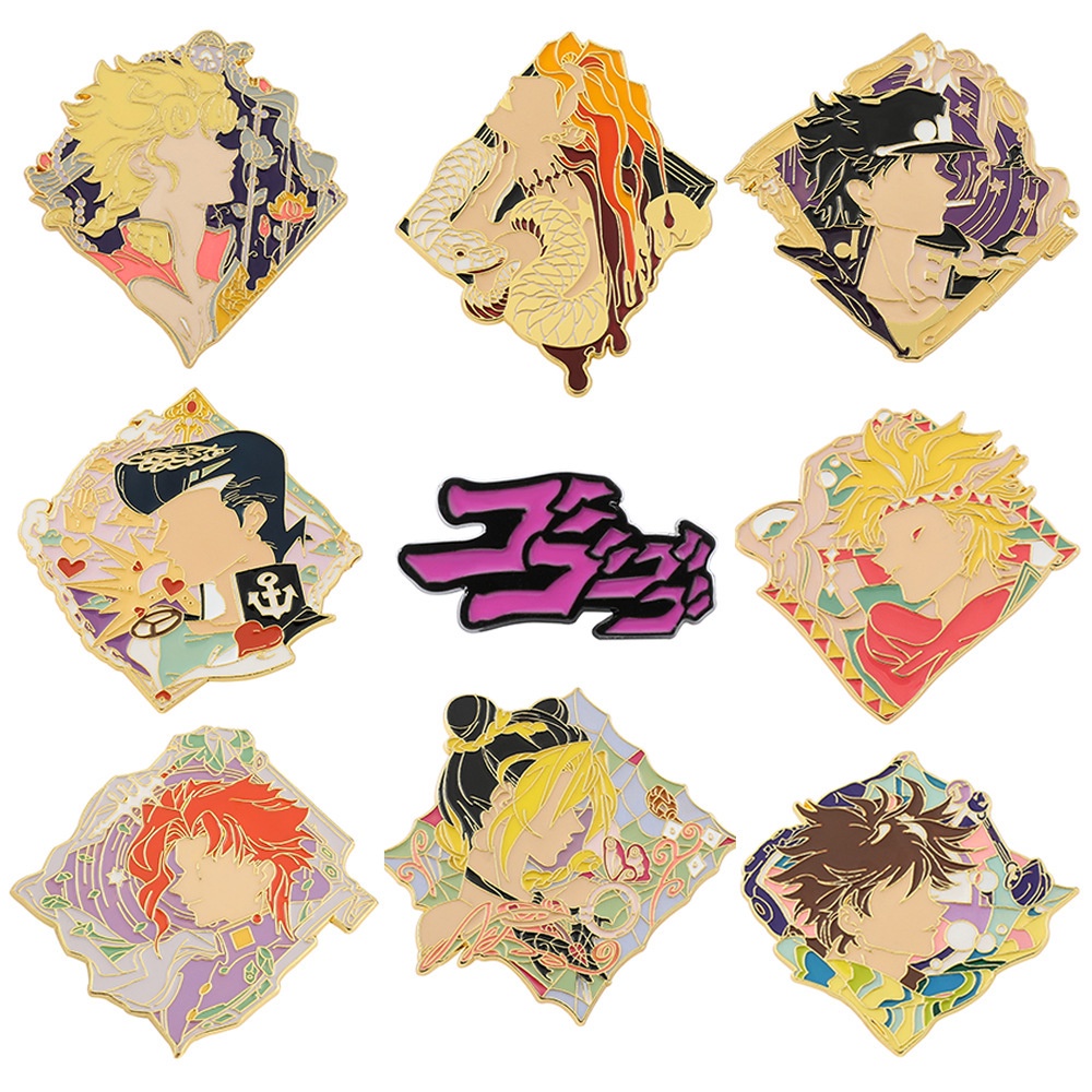 Ag เข็มกลัด รูปการ์ตูนอนิเมะ JoJo's Bizarre Adventure Enamel Pin Lapel อุปกรณ์เสริม สําหรับของขวัญให้เพื่อน